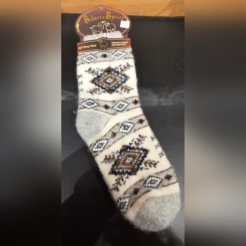 Siberia Spirit Southwest Snowflake Sheep Wool Socks